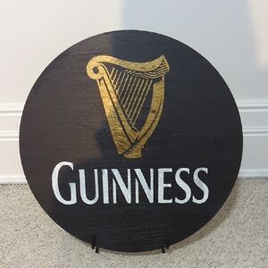 Guinness Black and Gold Round Sign